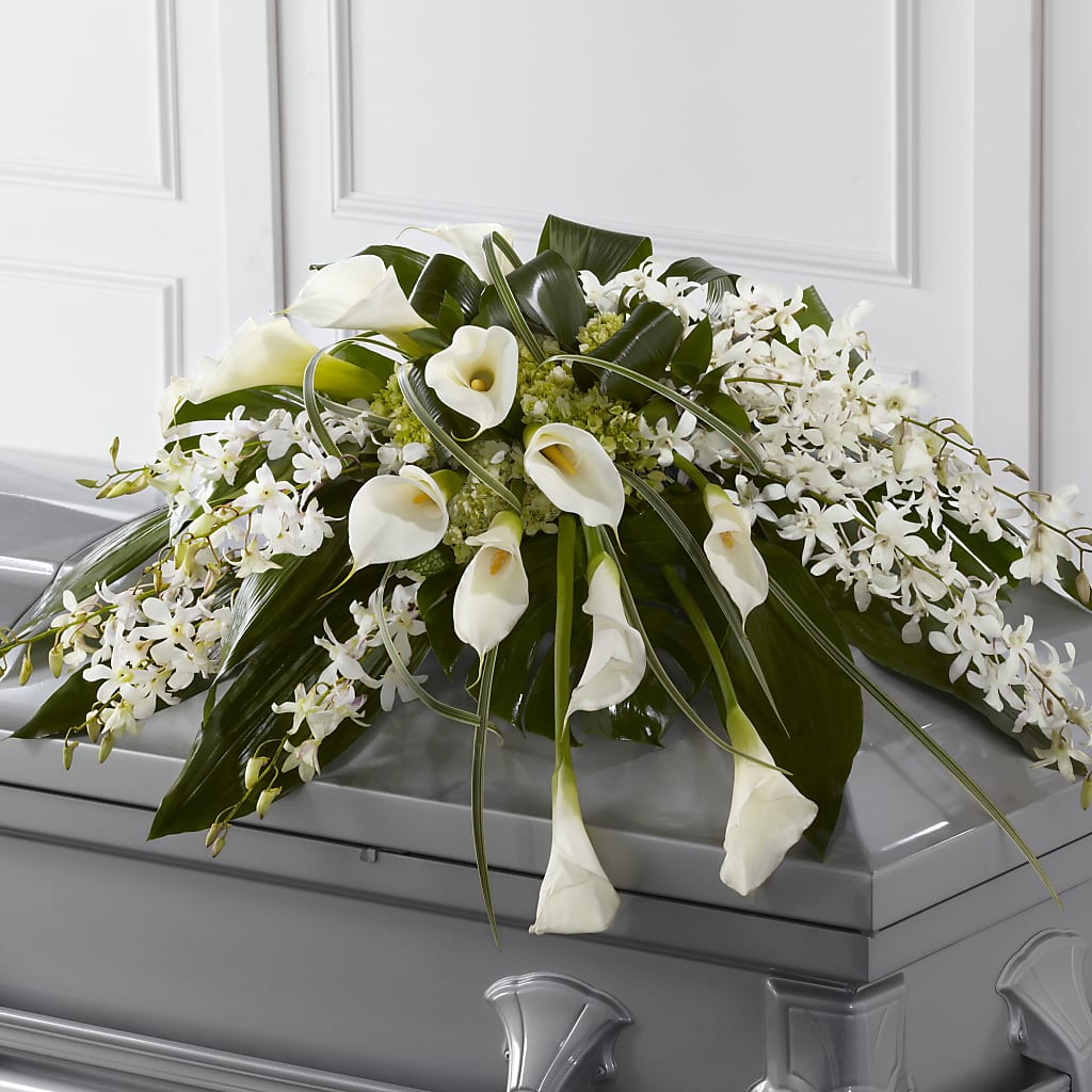 Angel Wings Casket Spray – Creative Designs, Wilmington NC