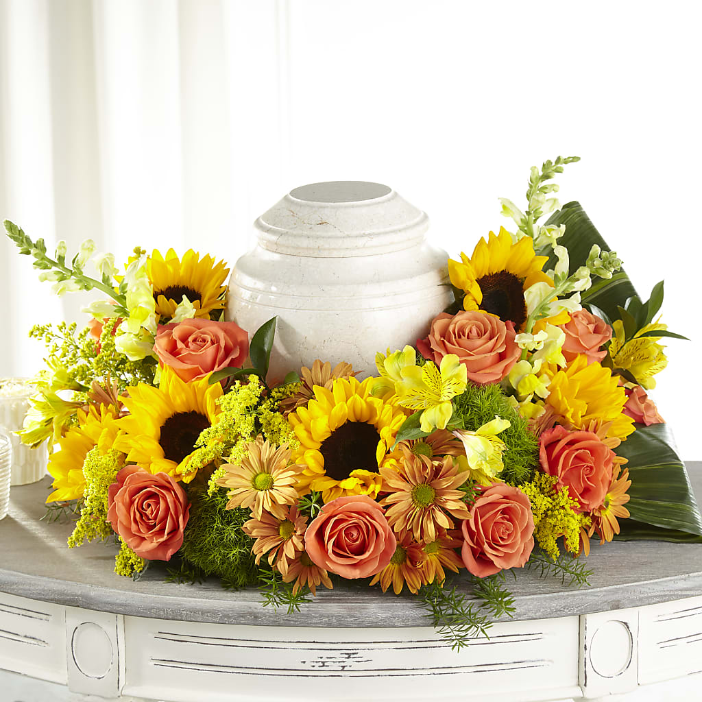 Faithful Sunflower Cremation Adornment – Creative Designs, Wilmington NC