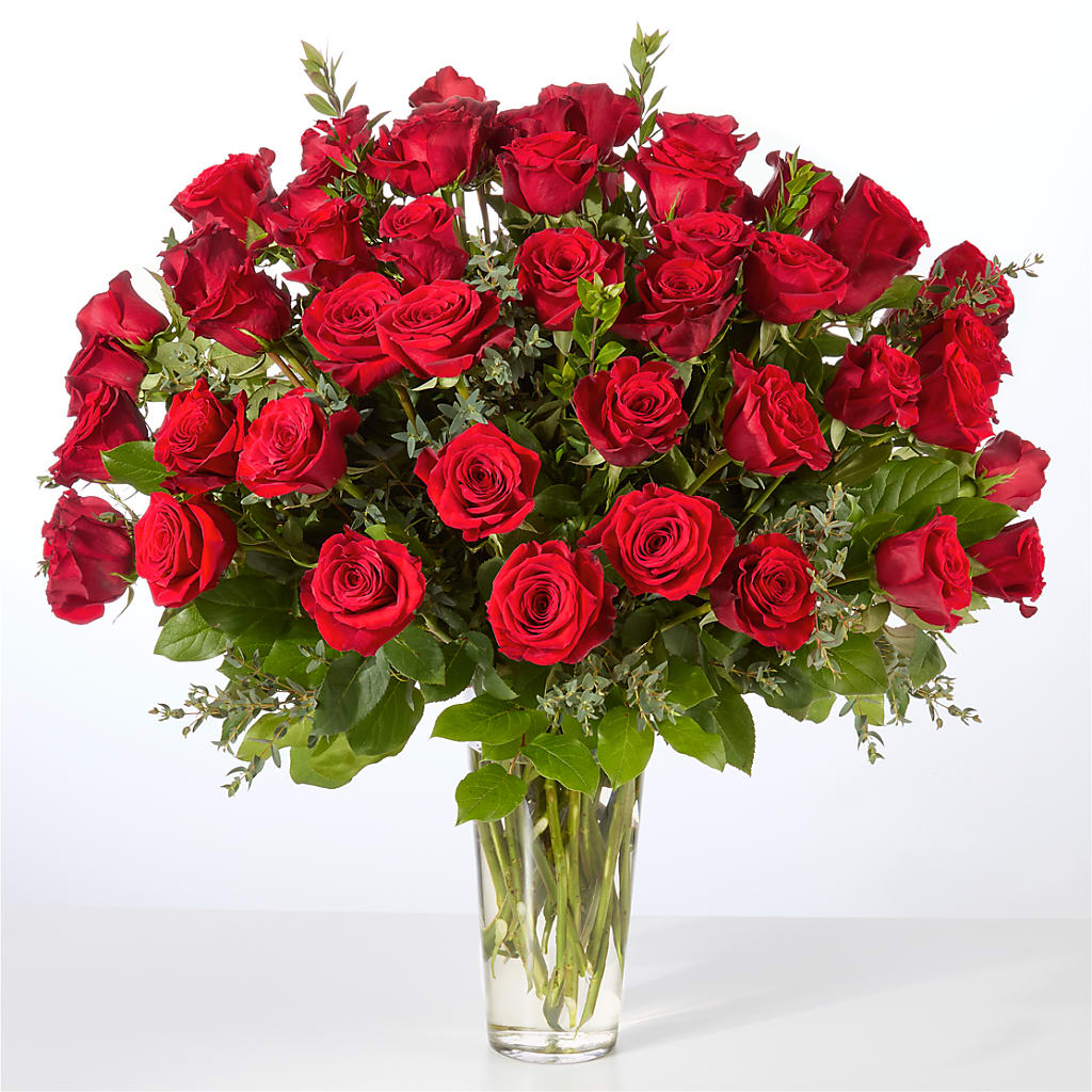 Forever Yours Fifty Stem Red Rose Bouquet – Creative Designs, Wilmington NC