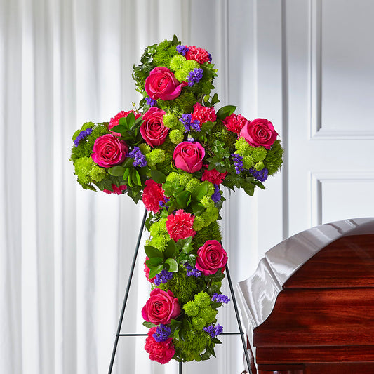 Tribute Rose Floral Cross –  Creative Designs, Wilmington NC