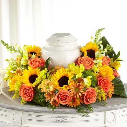 Faithful Sunflower Cremation Adornment –  Creative Designs, Wilmington NC