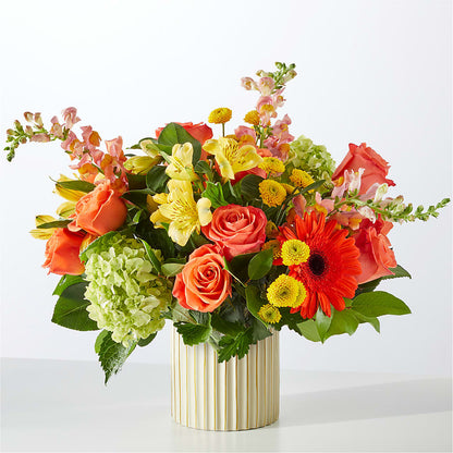 Autumn Sunshine Bouquet with Ivory Vase –  Creative Designs, Wilmington NC