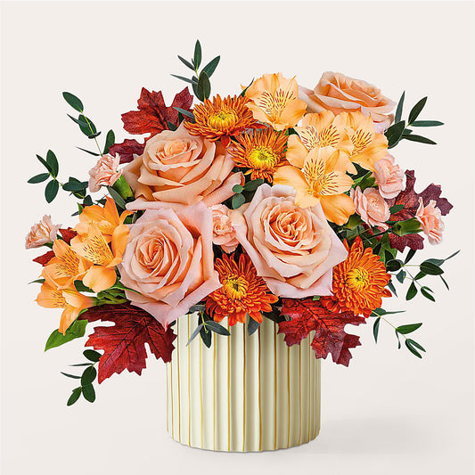 Spiced Latte Bouquet with Ivory Vase –  Creative Designs, Wilmington NC