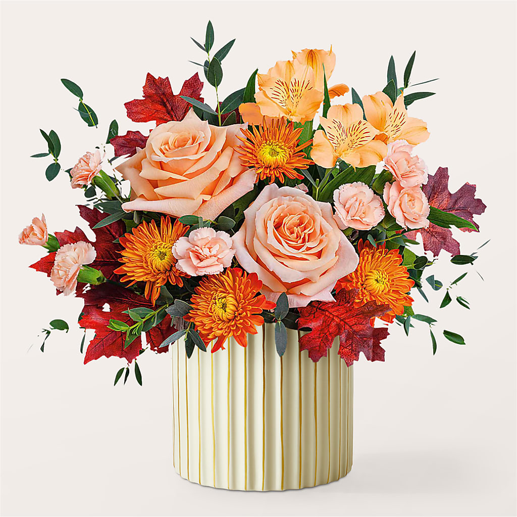Spiced Latte Bouquet with Ivory Vase –  Creative Designs, Wilmington NC