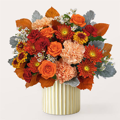 Merlot Bouquet with Ivory Vase –  Creative Designs, Wilmington NC